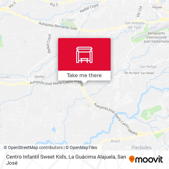 Centro Infantil Sweet Kids, La Guácima Alajuela map