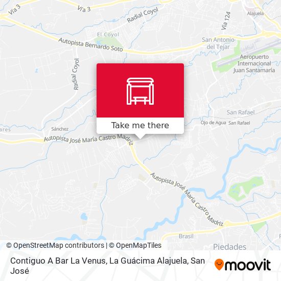 Contiguo A Bar La Venus, La Guácima Alajuela map