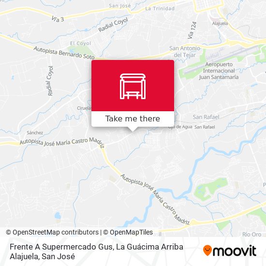 Frente A Supermercado Gus, La Guácima Arriba Alajuela map