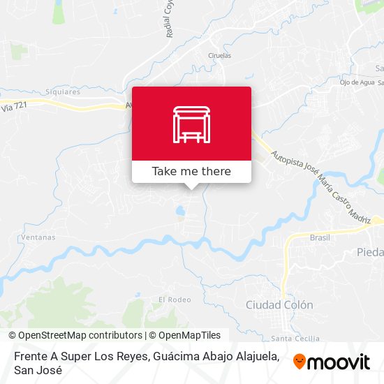 Frente A Super Los Reyes, Guácima Abajo Alajuela map