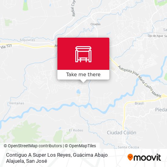 Contiguo A Super Los Reyes, Guácima Abajo Alajuela map