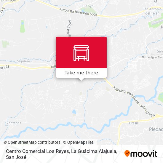 Mapa de Centro Comercial Los Reyes, La Guácima Alajuela
