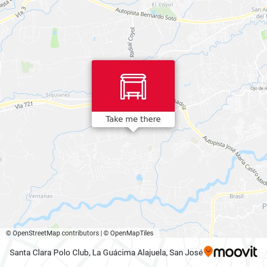 Mapa de Santa Clara Polo Club, La Guácima Alajuela