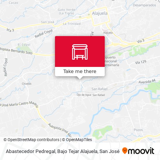 Abastecedor Pedregal, Bajo Tejar Alajuela map