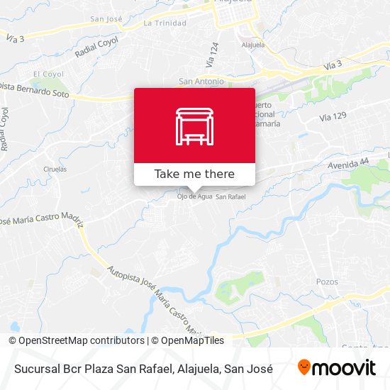 Sucursal Bcr Plaza San Rafael, Alajuela map