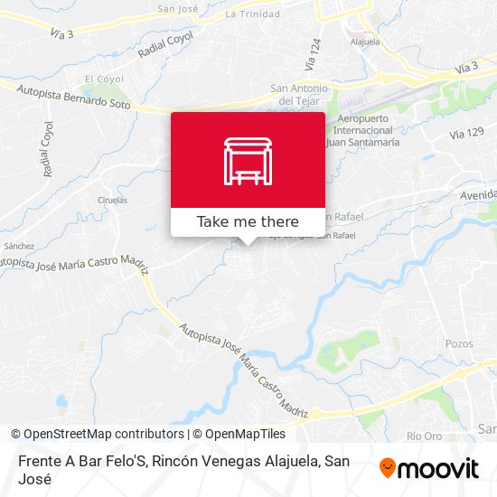 Frente A Bar Felo'S, Rincón Venegas Alajuela map