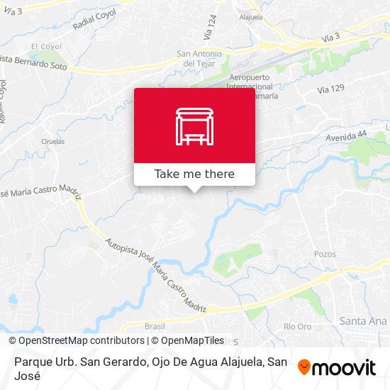 Parque Urb. San Gerardo, Ojo De Agua Alajuela map