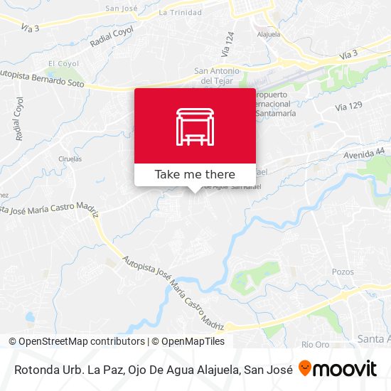 Rotonda Urb. La Paz, Ojo De Agua Alajuela map