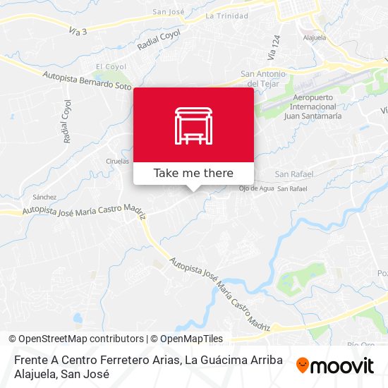 Frente A Centro Ferretero Arias, La Guácima Arriba Alajuela map