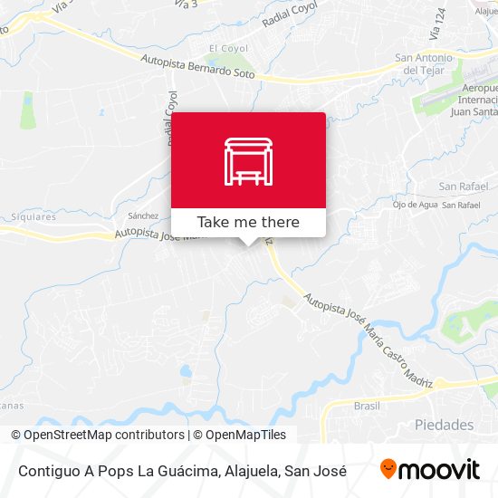 Contiguo A Pops La Guácima, Alajuela map