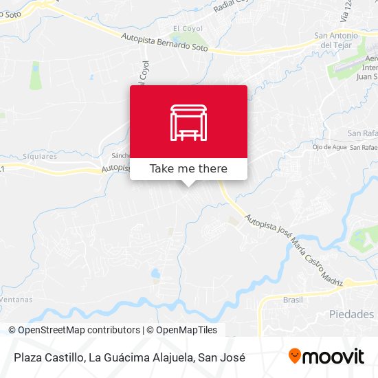 Mapa de Plaza Castillo, La Guácima Alajuela