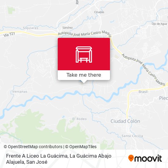 Frente A Liceo La Guácima, La Guácima Abajo Alajuela map