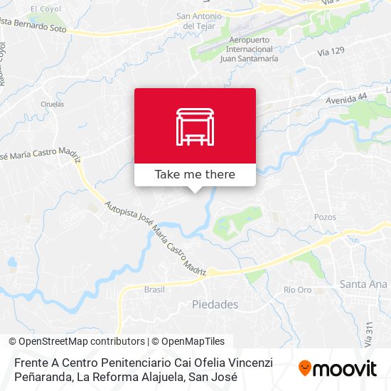 Frente A Centro Penitenciario Cai Ofelia Vincenzi Peñaranda, La Reforma Alajuela map