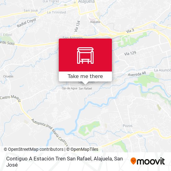 Contiguo A Estación Tren San Rafael, Alajuela map