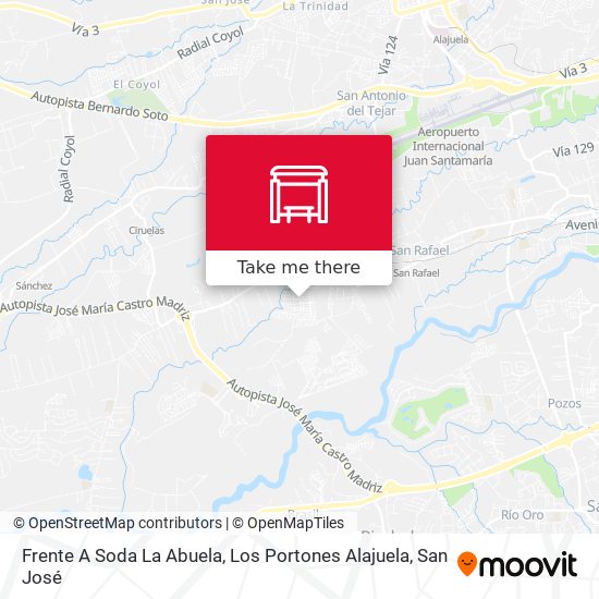 Frente A Soda La Abuela, Los Portones Alajuela map