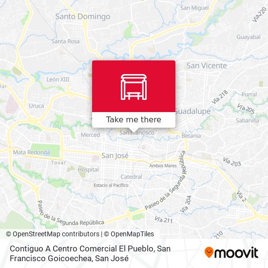 Contiguo A Centro Comercial El Pueblo, San Francisco Goicoechea map