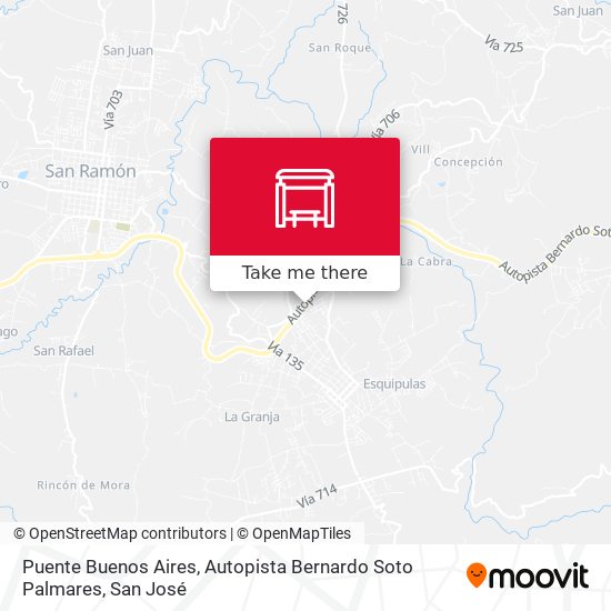 Puente Buenos Aires, Autopista Bernardo Soto Palmares map