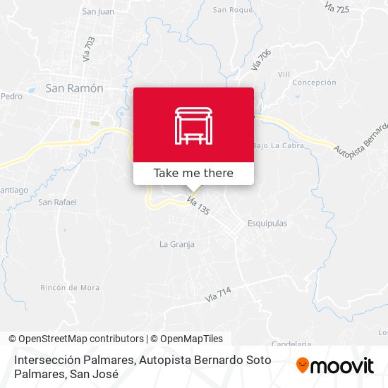 Intersección Palmares, Autopista Bernardo Soto Palmares map