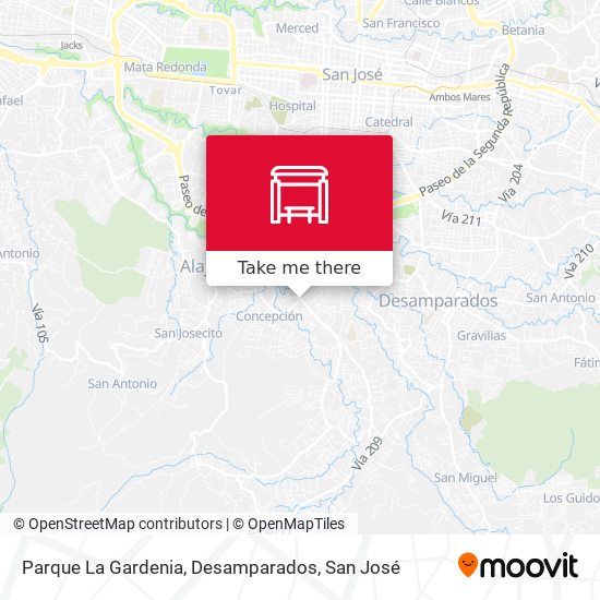 Parque La Gardenia, Desamparados map