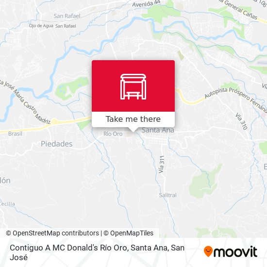 Contiguo A MC Donald's Río Oro, Santa Ana map