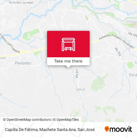 Capilla De Fátima, Machete Santa Ana map