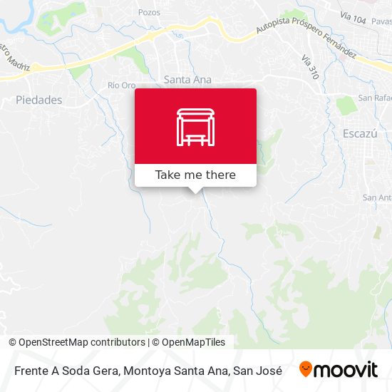 Mapa de Frente A Soda Gera, Montoya Santa Ana