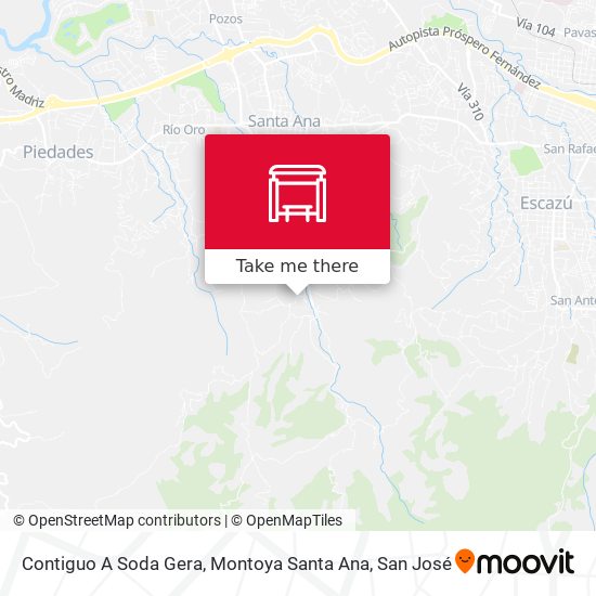 Mapa de Contiguo A Soda Gera, Montoya Santa Ana