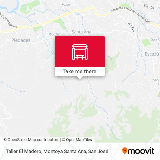 Mapa de Taller El Madero, Montoya Santa Ana