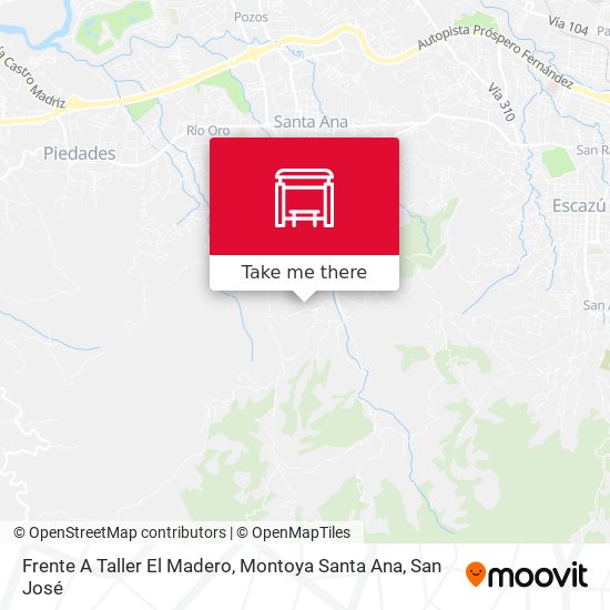 Mapa de Frente A Taller El Madero, Montoya Santa Ana
