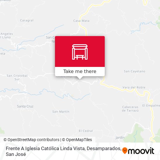 Frente A Iglesia Católica Linda Vista, Desamparados map