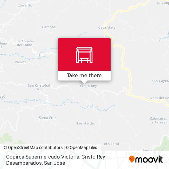 Copirca Supermercado Victoria, Cristo Rey Desamparados map
