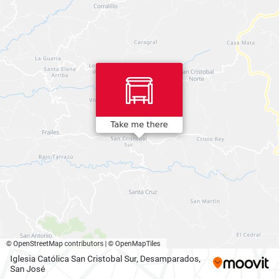 Iglesia Católica San Cristobal Sur, Desamparados map