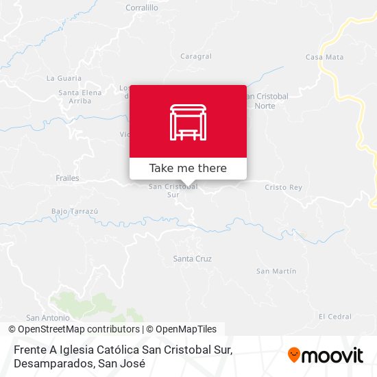 Frente A Iglesia Católica San Cristobal Sur, Desamparados map