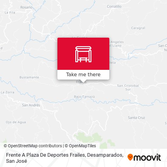 Mapa de Frente A Plaza De Deportes Frailes, Desamparados