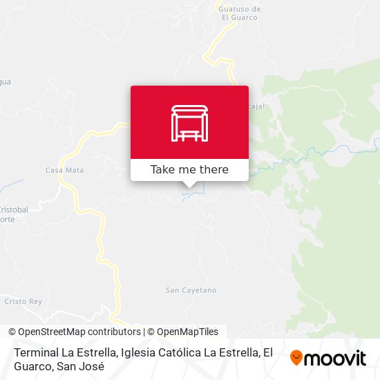 Terminal La Estrella, Iglesia Católica La Estrella, El Guarco map