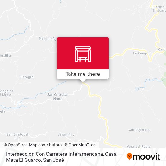 Mapa de Intersección Con Carretera Interamericana, Casa Mata El Guarco