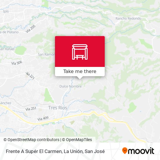 Frente A Supér El Carmen, La Unión map