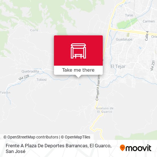 Frente A Plaza De Deportes Barrancas, El Guarco map