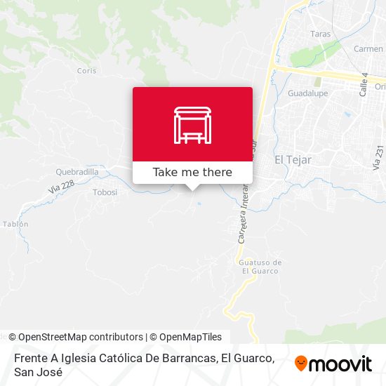 Frente A Iglesia Católica De Barrancas, El Guarco map