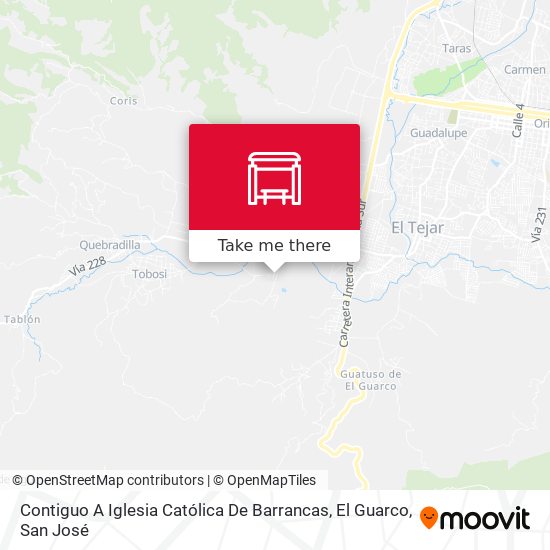 Mapa de Contiguo A Iglesia Católica De Barrancas, El Guarco