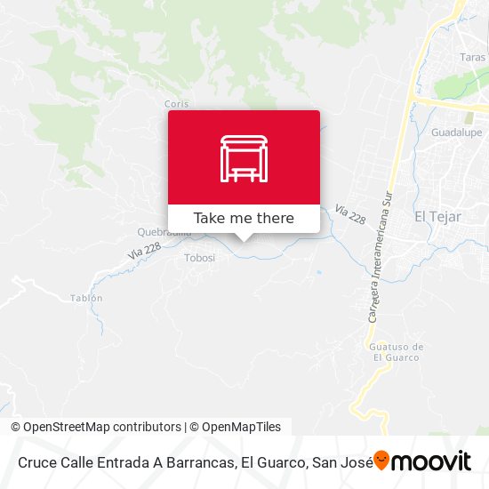 Mapa de Cruce Calle Entrada A Barrancas, El Guarco