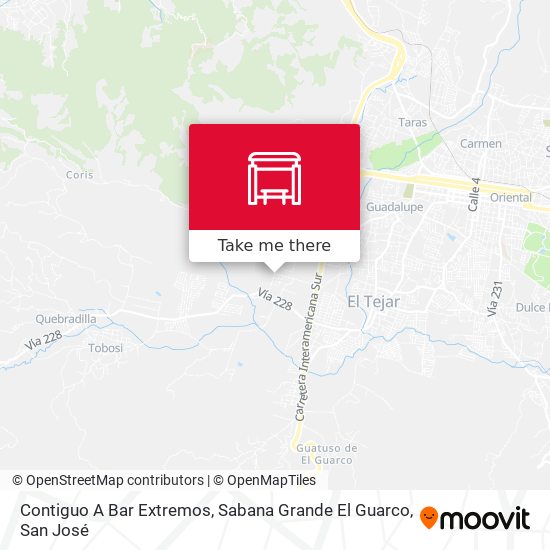 Contiguo A Bar Extremos, Sabana Grande El Guarco map