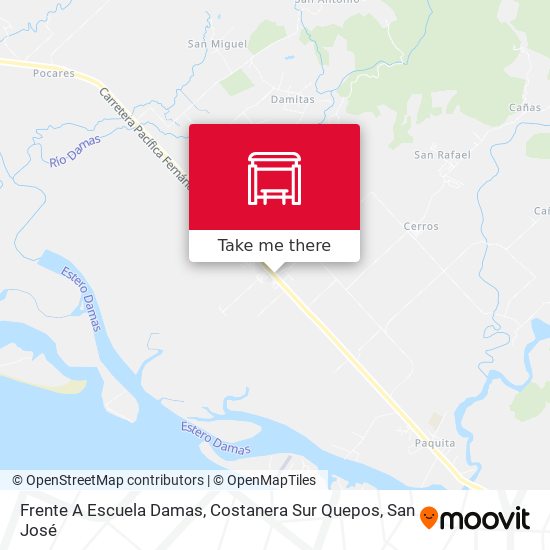 Frente A Escuela Damas, Costanera Sur Quepos map