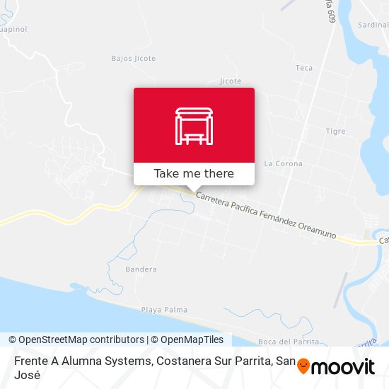 Frente A Alumna Systems, Costanera Sur Parrita map