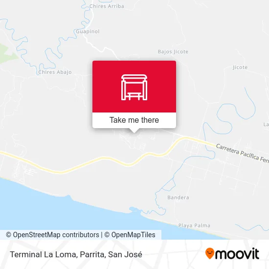Terminal La Loma, Parrita map