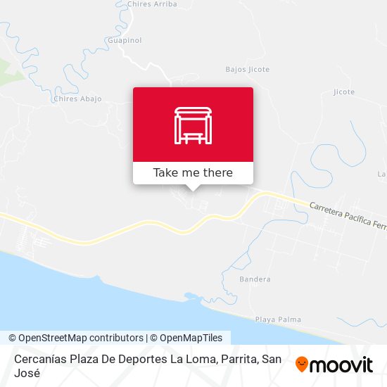 Cercanías Plaza De Deportes La Loma, Parrita map