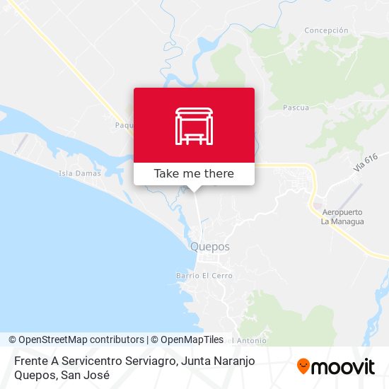 Frente A Servicentro Serviagro, Junta Naranjo Quepos map