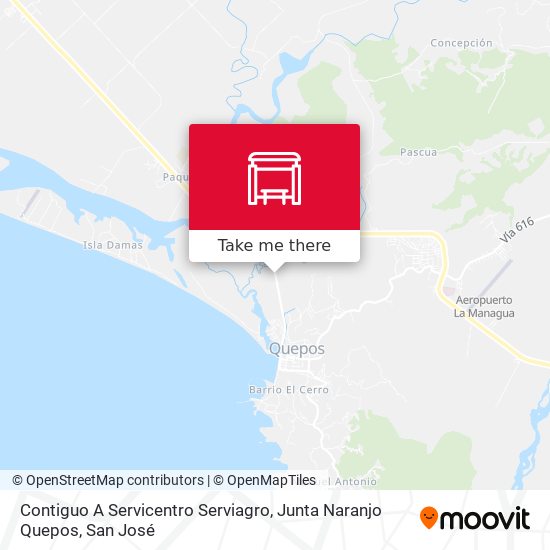Contiguo A Servicentro Serviagro, Junta Naranjo Quepos map