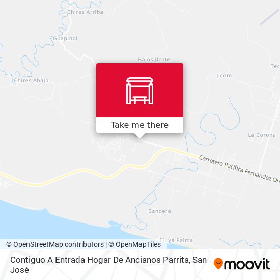 Mapa de Contiguo A Entrada Hogar De Ancianos Parrita
