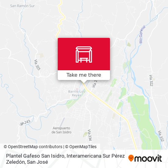 Plantel Gafeso San Isidro, Interamericana Sur Pérez Zeledón map